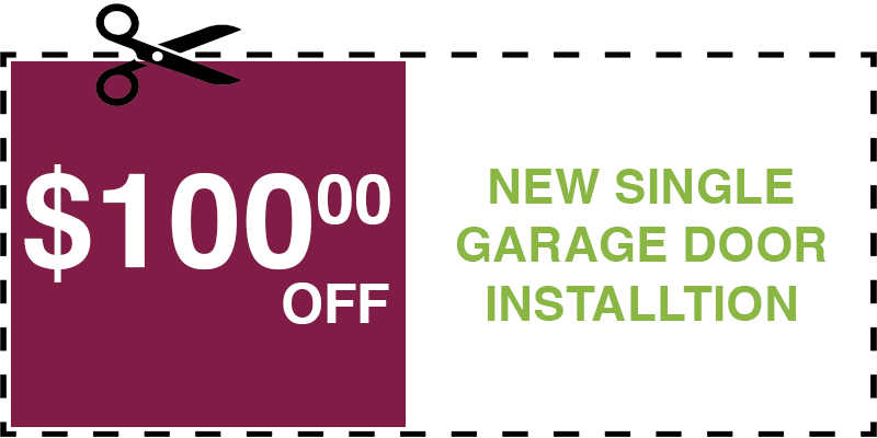 100 off garage door repair