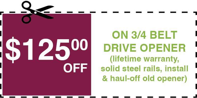 125 off garage door opener